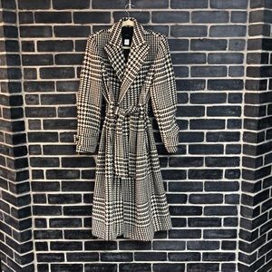 J. Crew Brown/Cream Wool Coat
